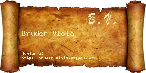 Bruder Viola névjegykártya